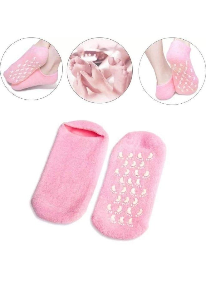 جوارب سيليكون للكعب، جوارب جل سبا للنساء والرجال، جوارب لحماية القدمين وإصلاح تشققات القدمين، زوج واحد، قد يختلف اللون - Image 4